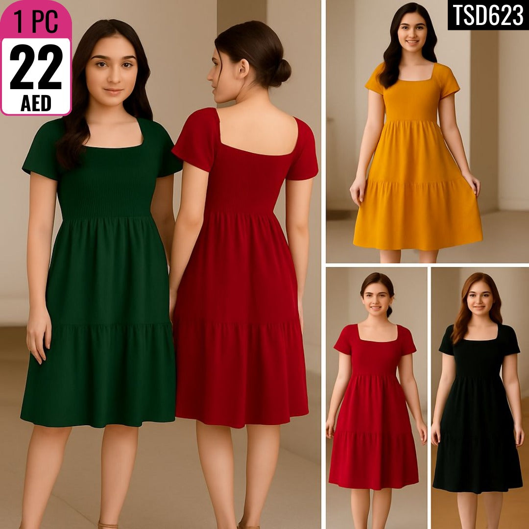 stylish women's knee-length dress - TSD623