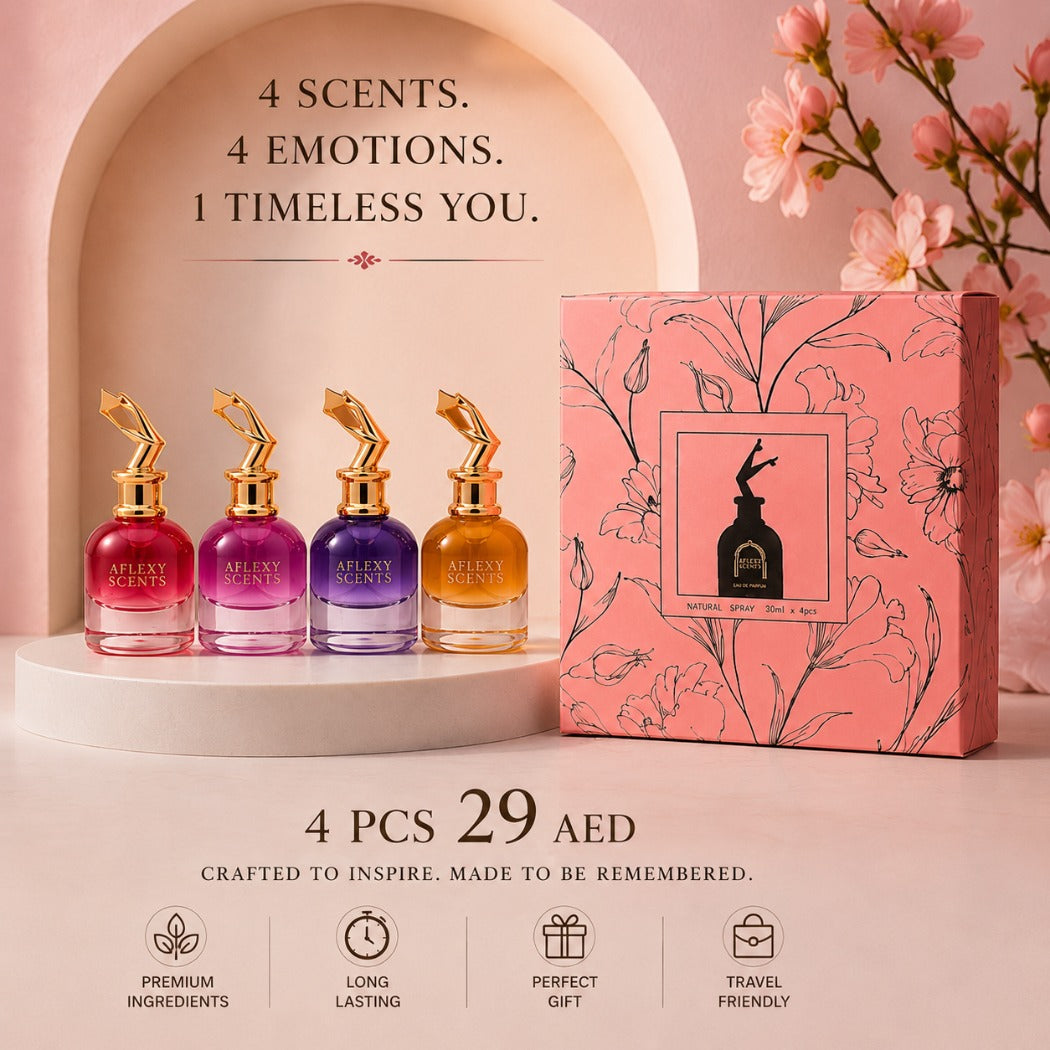 AFLEXY SCENTS 4 Piece Eau de Parfum Set (30ml x 4) - DZ063