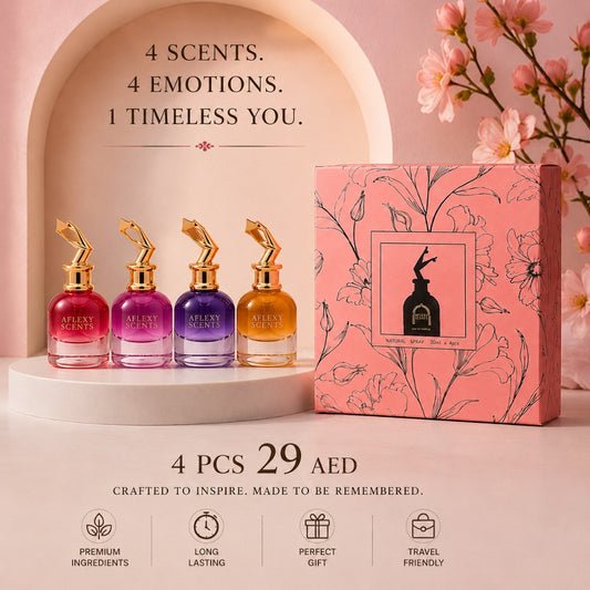 AFLEXY SCENTS 4 Piece Eau de Parfum Set (30ml x 4) - DZ063