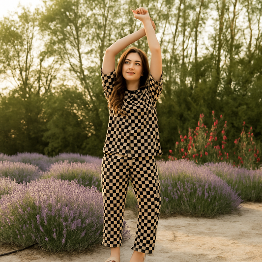 Checkered Loungewear Set - TSD616