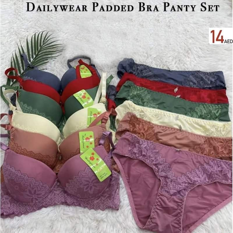 Dailywear Padded Bra Panty Set (Assorted Colour)