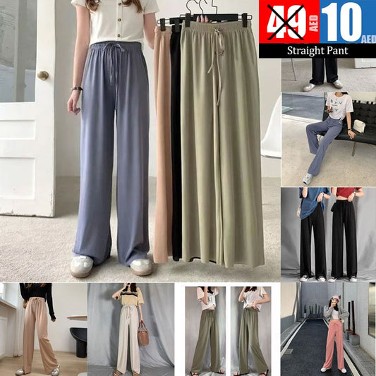 Straight-Leg Pants (Assorted Colours )