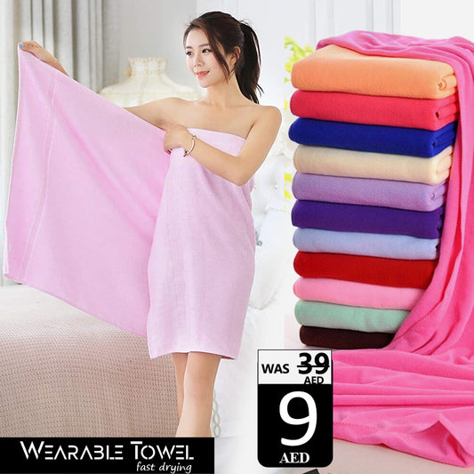 Wearable Bath Towel (Assorted Colour)