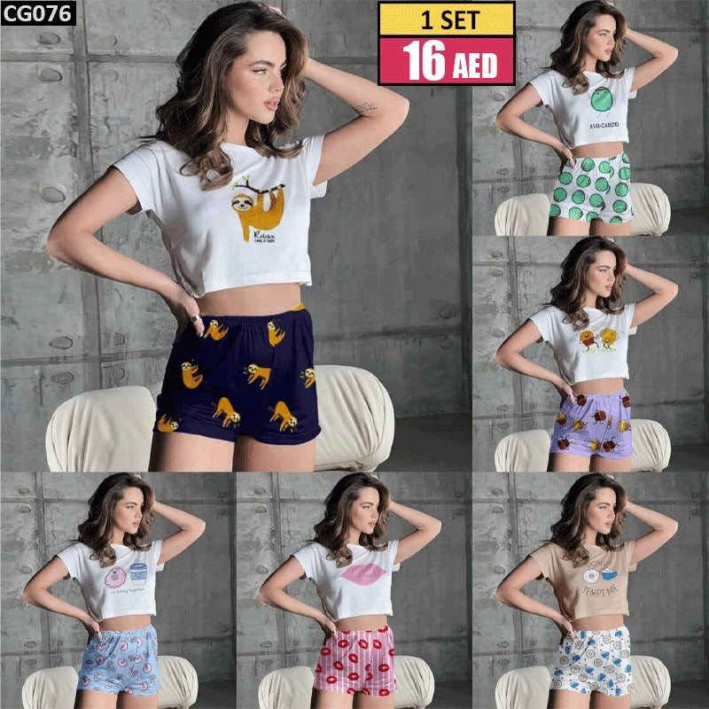 Cute Crop-Tee & Shorts Set - CG076