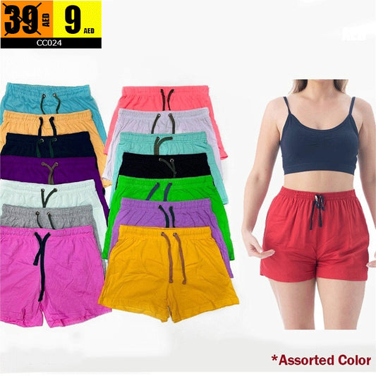 Casual mid-rise pull-on shorts with a relaxed fit  Colors: Assorted  - CC024