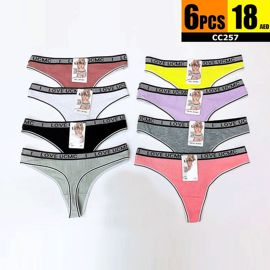6 Pcs Branded Thongs - CC257