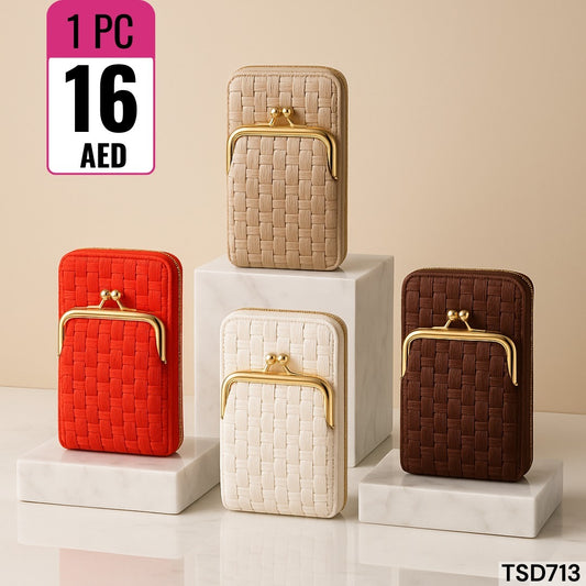 Cute Woven Whim Coin Clutch - TSD713
