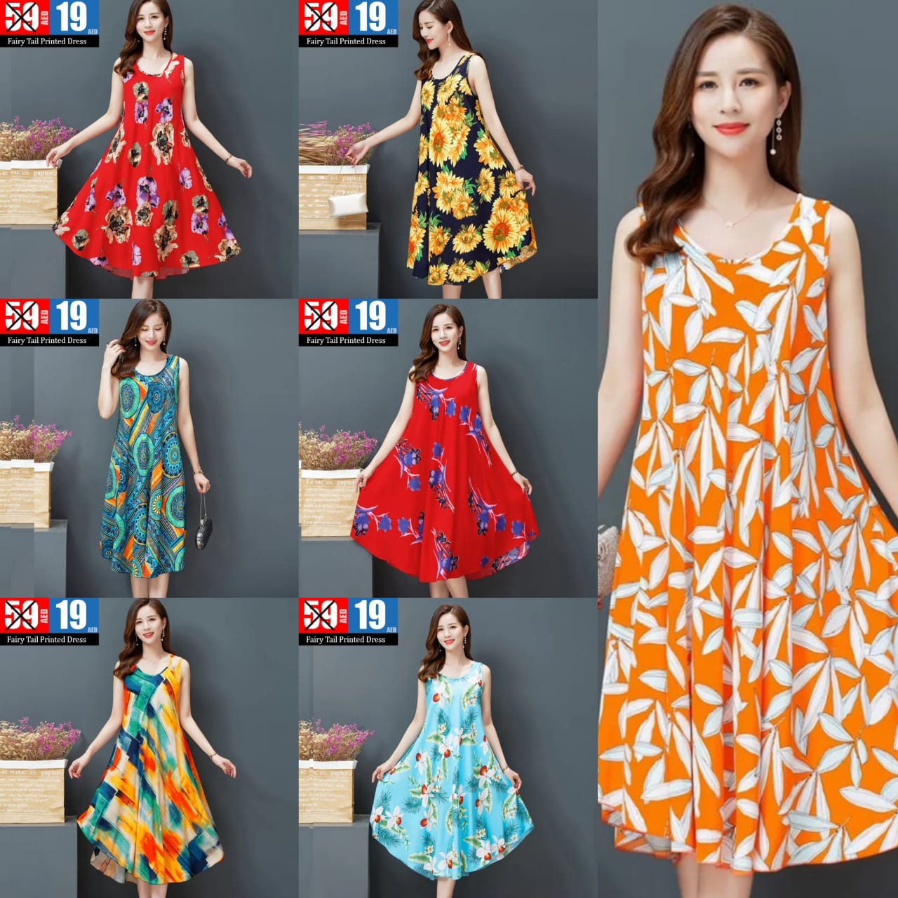 FairyTail Printed Dress – Women’s Flowy Fit & Whimsical Style