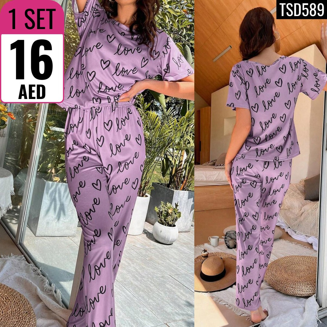 Love Print Loungewear Set – TSD589