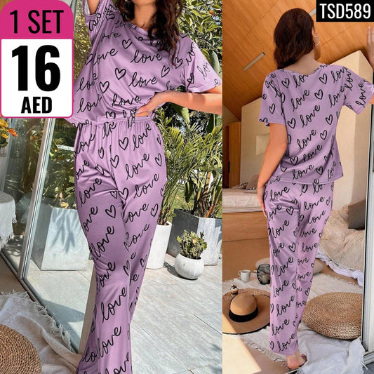 Love Print Loungewear Set – TSD589