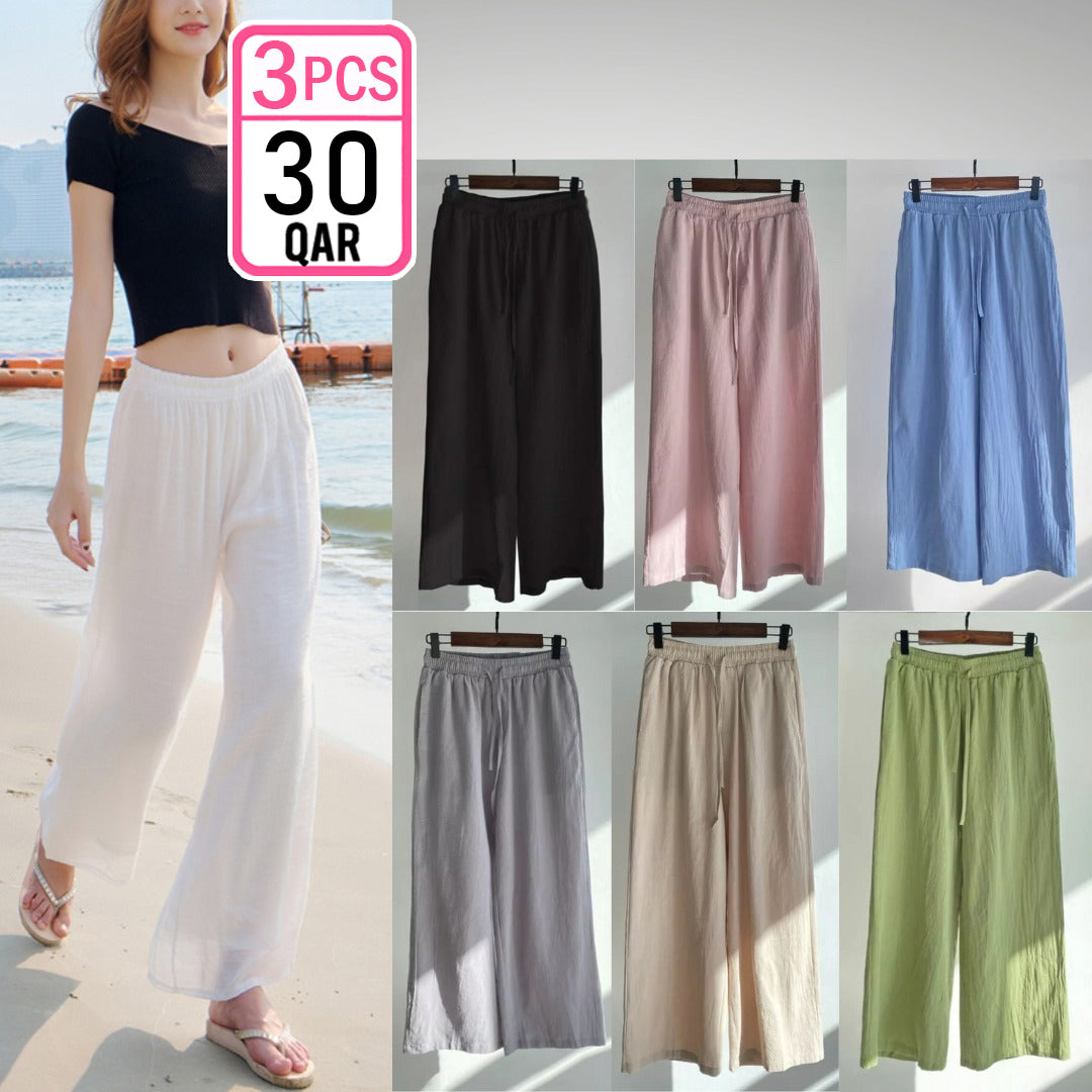 3 Pieces Women's Trendy Palazzo Pants