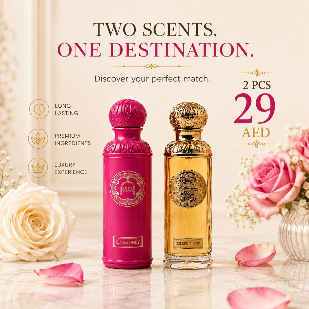 AFLEYK SCENTS 2 Piece Luxury Eau de Parfum Set (One &amp Only + Golden Bloom) - DZ061