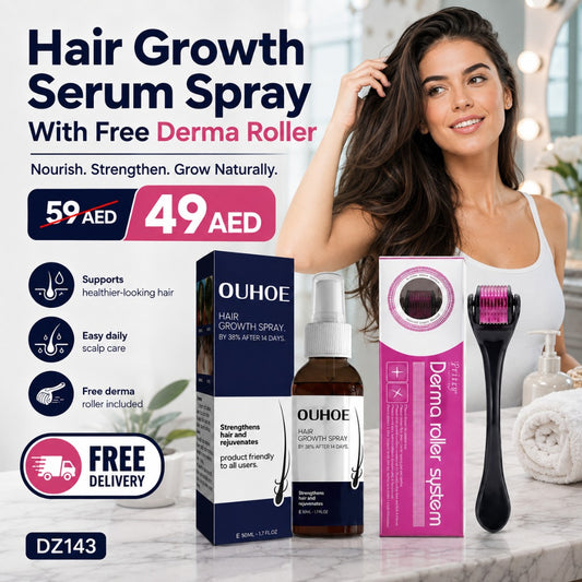 Hair Growth Serum Spray with FREE Derma Roller 50ml - DZ143