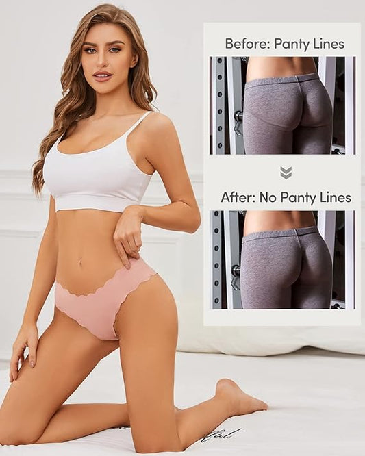 Seamless scallop-edge panties - CC394