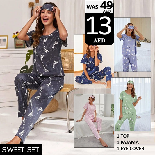 3-piece pajama ensemble- Sweet Set
