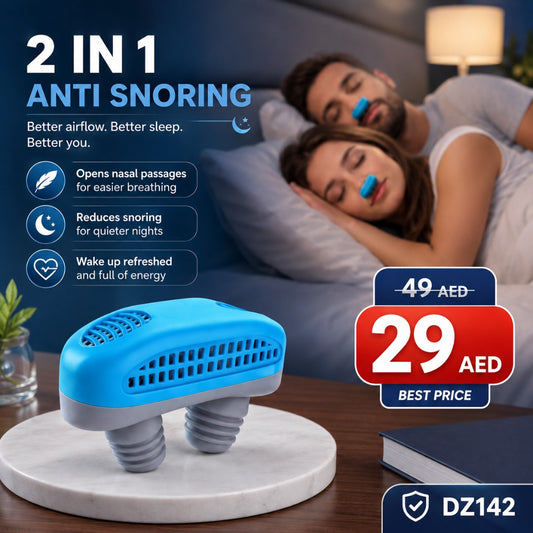 2-in-1 Anti-Snoring Nose & Mouth Breathing Aid – Reusable Sleep Support - DZ142