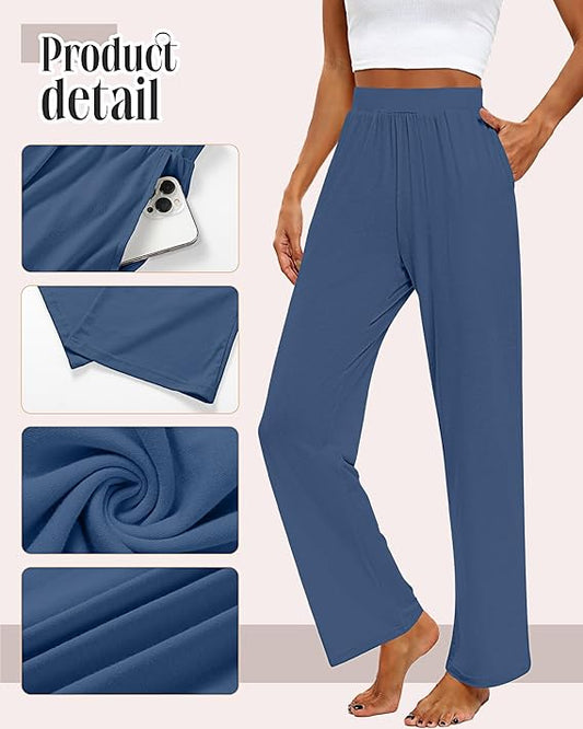 3-piece set of comfortable wide-leg lounge pants - TSD615