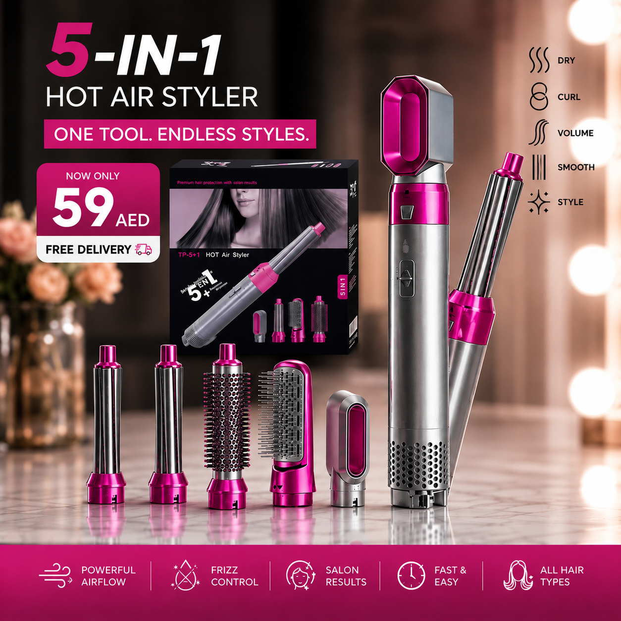 5 In 1 Hair Air Wrap Styler