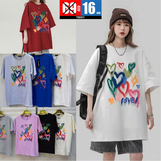Oversized fit with a relaxed, loose silhouette (Assorted Colour ) - TSD511