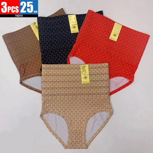 3 Pcs High-Waist Briefs  - TSD515