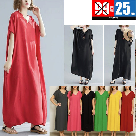 Elegant and comfortable women's loose-fit kaftan dress - TSD528
