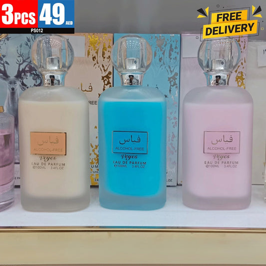 Veyas Alcohol-Free Eau de Parfum Collection (100ml, 3-Piece Set) - PS012