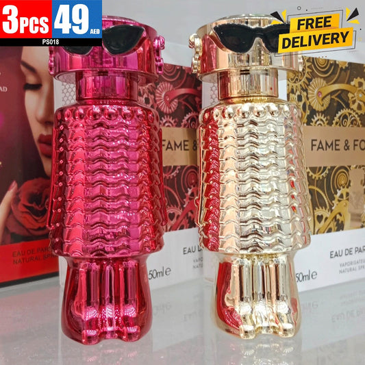 3Pcs Futuristic robot-shaped Eau de Parfum set (3 x 50 ml).- PS018