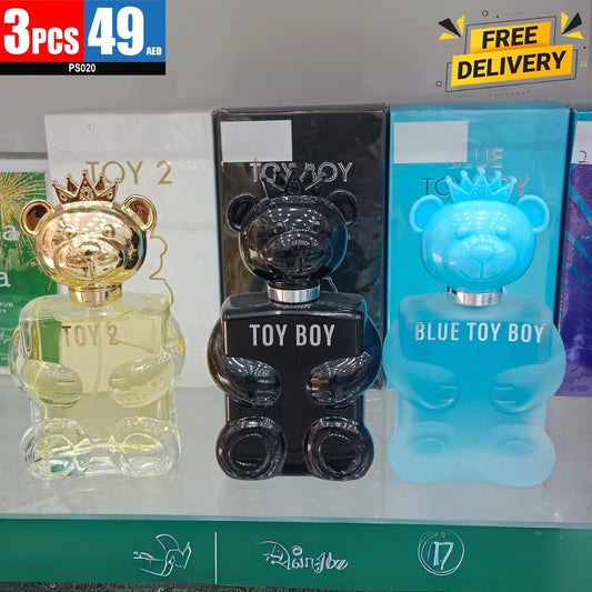 **3-piece set of whimsical teddy bear-shaped perfumes**, PS020