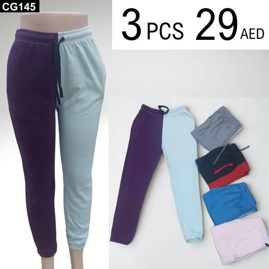 3-Piece Color-Blocked Lounge Pants Set - CG145