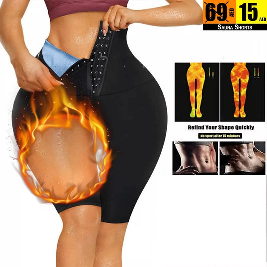 High-Waist Tummy Control Sauna Shorts