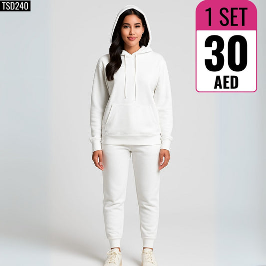2-Piece loungewear set with pullover hoodie and slim joggers -  TSD240