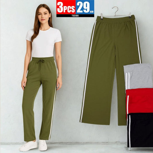 Unisex Wide-Leg Striped Pants (3-Piece Set) - TSD585