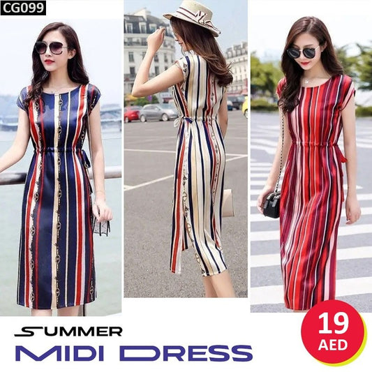 Stylish summer midi dress - TSD099