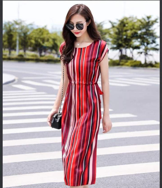 Stylish summer midi dress - TSD099