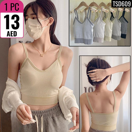 Ribbed Camisole Crop Top - TSD609