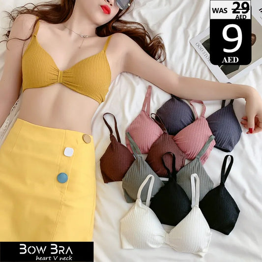 Bow Bra  V-neck design.