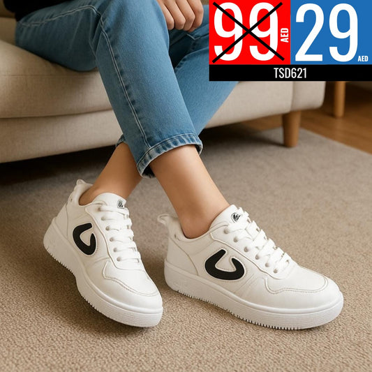 White Low-Top Sneakers - TSD621