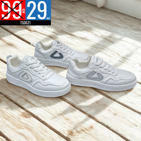 White Low-Top Sneakers - TSD621