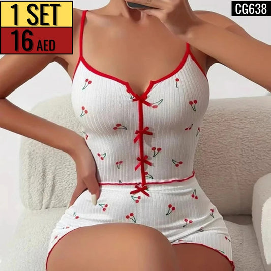 Women’s Cherry-Print Loungewear - CG638