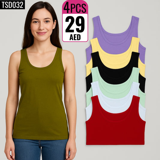 4PCS Plain Tan Top -TSD032