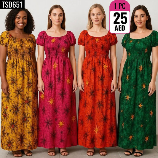 Tropical Floral Maxi Dress - TSD651
