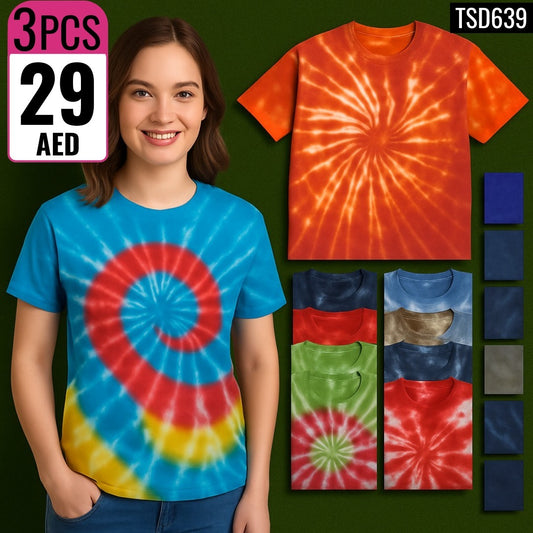 3-Piece Tie-Dye T-Shirt Set - TSD639