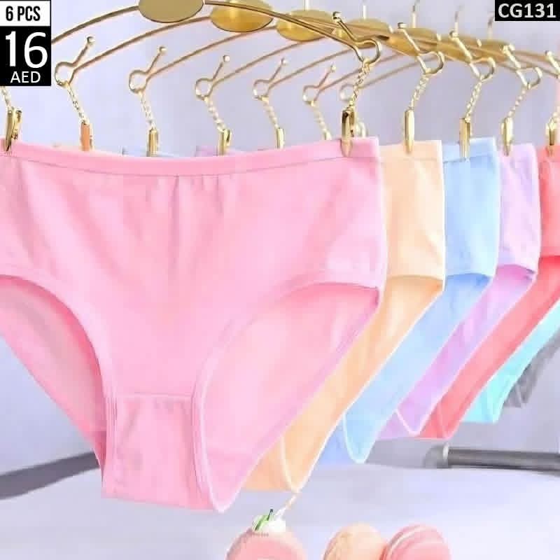 Soft Cotton Panties – 6 PCS Set - CG131