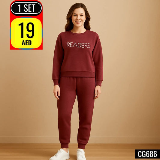 ROUND NECK  Sweatshirt & Jogger Set - TSD686