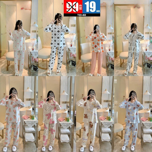 2PCS COTTON NIGHT WEAR - TSD468