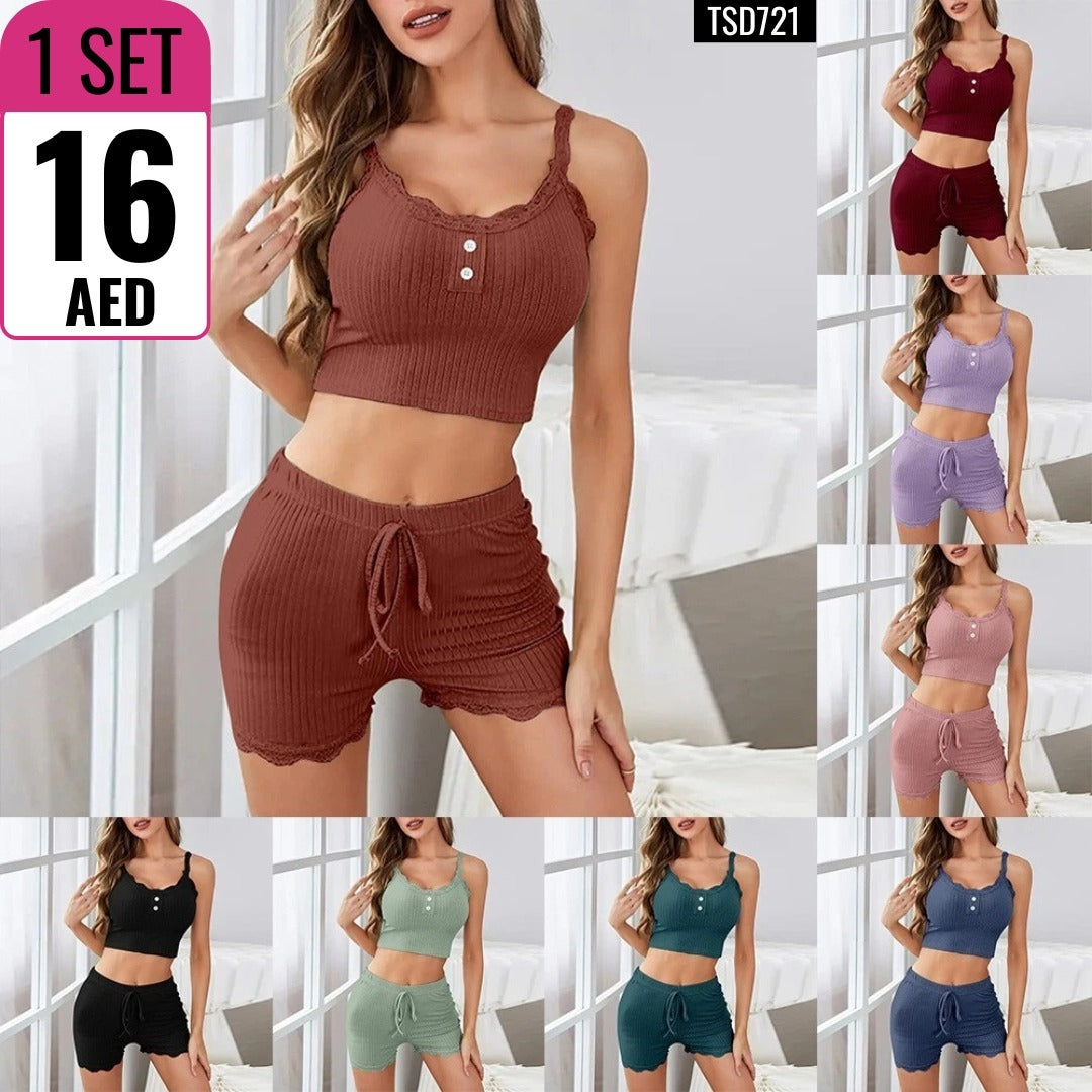 2-piece ribbed loungewear set - TSD721