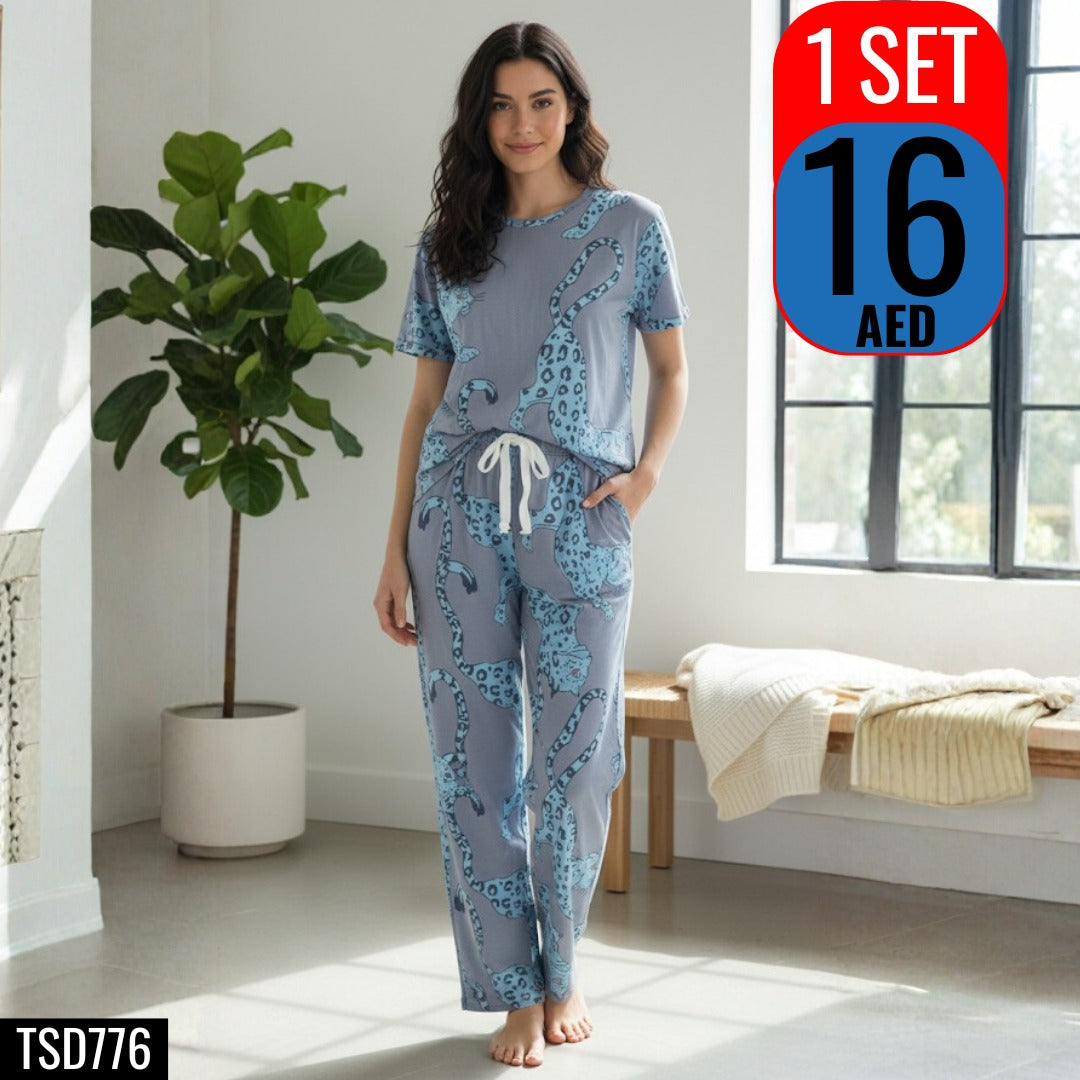 leopard-print loungewear set - TSD776