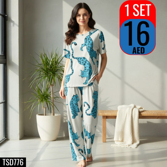 leopard-print loungewear set - TSD776