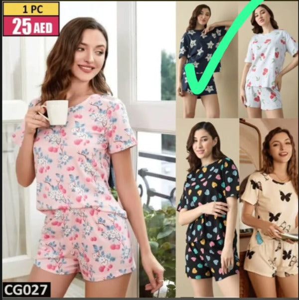 women’s printed nightwear set - CG027