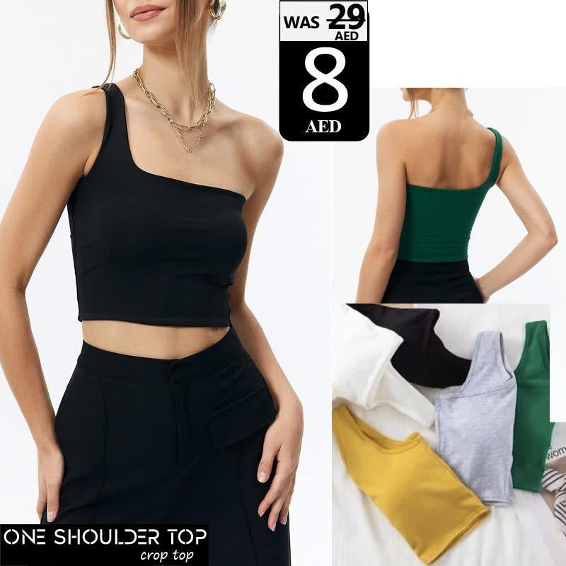 One Shoulder Crop Top